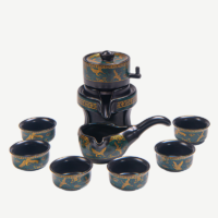 Crane Pattern Kung Fu Semi-Automatic Tea Set