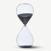 Glass Sand Tea Timer Black