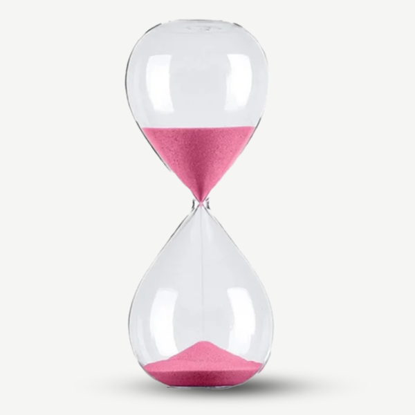 Glass Sand Tea Timer Pink