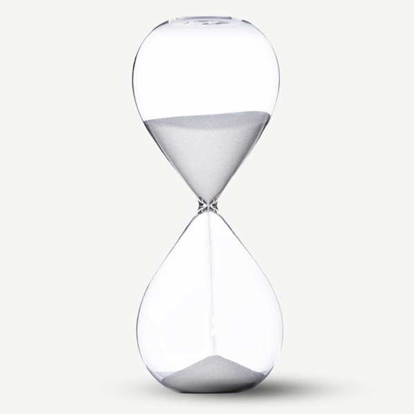 Glass Sand Tea Timer White