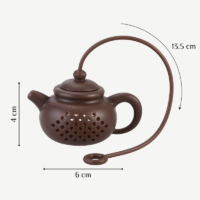 Teapot-Shape Tea Infuser Strainer Brown