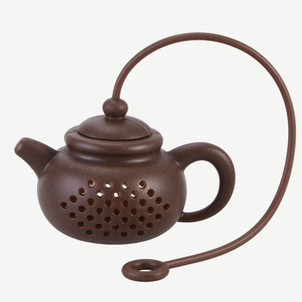 Teapot-Shape Tea Infuser Strainer Brown