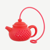 Teapot-Shape Tea Infuser Strainer Red