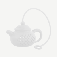 Teapot-Shape Tea Infuser Strainer White